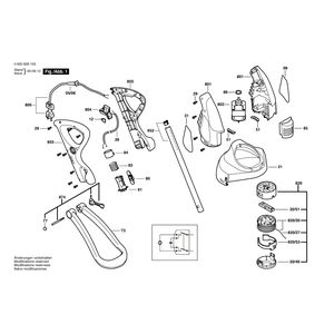 для триммера для травы Bosch ART 25 GSAV 230 V 0600828103, деталировка 1