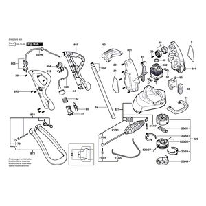 для триммера для травы Bosch ART 30 230 V 0600829477, деталировка 1