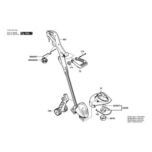 для триммера для травы Bosch ART 30 COMBITRIM 230 V 3600H78D00, деталировка 1