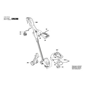 для триммера для травы Bosch ART 30 COMBITRIM 230 V 3600H78D04, деталировка 1