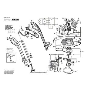 для триммера для травы Bosch ART 30 D 230 V 0600825003, деталировка 1