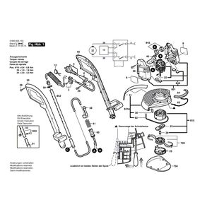 для триммера для травы Bosch ART 30 DF 230 V 0600825103, деталировка 1