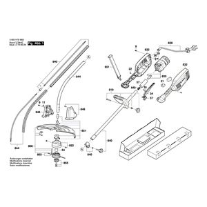 для триммера для травы Bosch ART 35 230 V 3600H78M00, деталировка 1