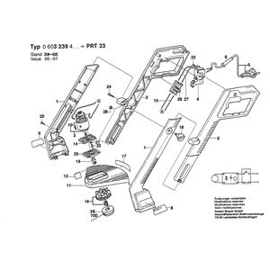 для триммера для травы Bosch PRT 23 220 V 0603239403, деталировка 1