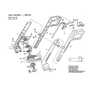 для триммера для травы Bosch PRT 23 230 V 0600824060, деталировка 1