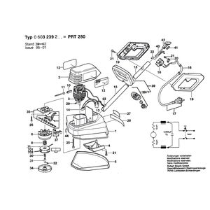 для триммера для травы Bosch PRT 280 220 V 0603239203, деталировка 1