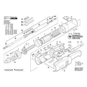 для прямой шлифовальной машины Bosch 135 V 0602238104, деталировка 1