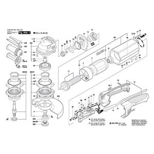 для угловой шлифмашины Bosch 0602304404, деталировка 1