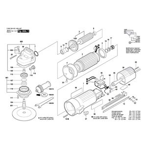 для угловой шлифмашины Bosch 0602324404, деталировка 1