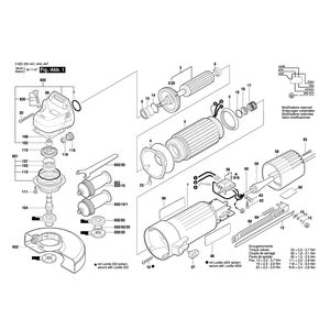 для угловой шлифмашины Bosch 0602324447, деталировка 1