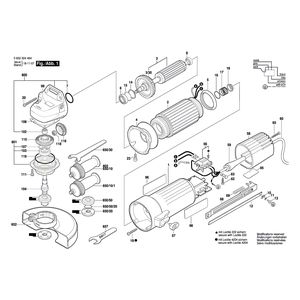 для угловой шлифмашины Bosch 0602324474, деталировка 1