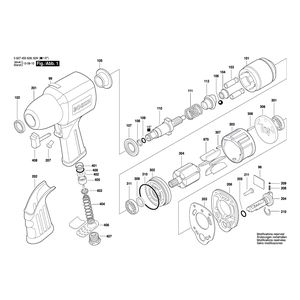 для импульсного гайковерта Bosch 0607450628, деталировка 1