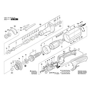 для прямой шлифовальной машины Bosch 0602211534, деталировка 1