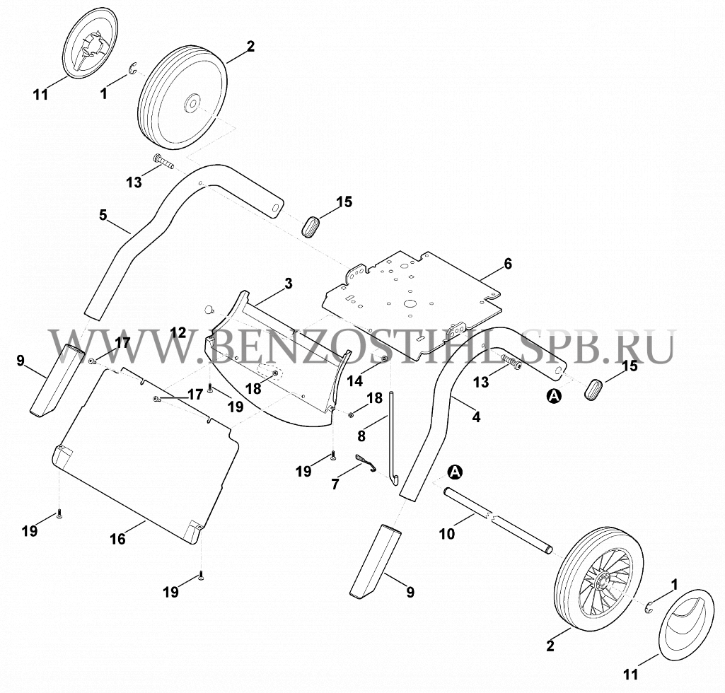 VIKING | Садовый измельчитель | GE | GE 450.1 | Ходовая часть