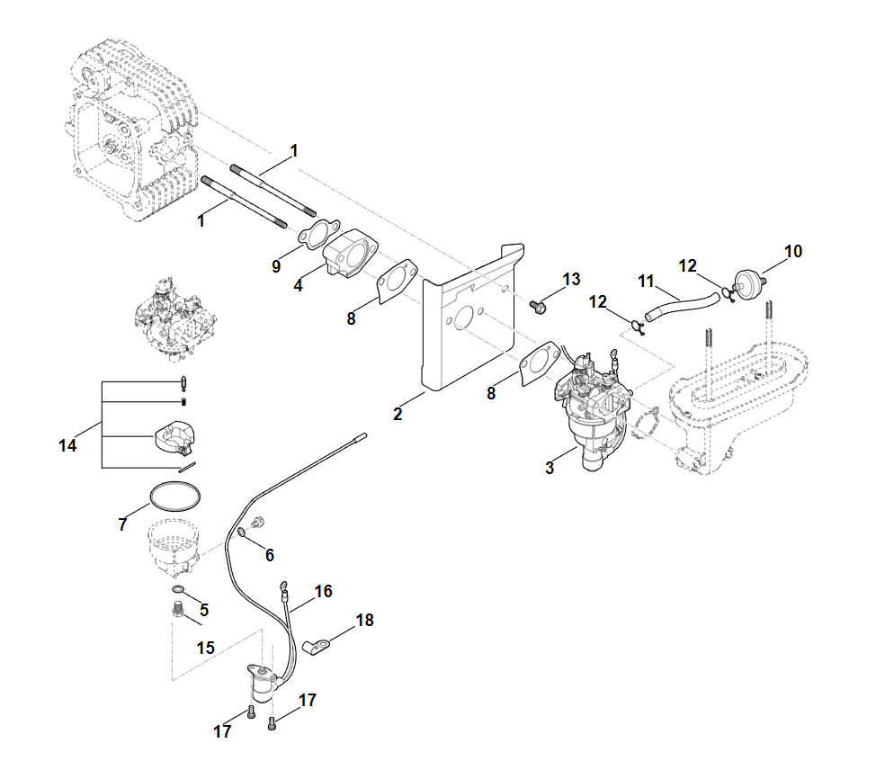 8 | H - Топливная система MR 4082.2 | EVC 4000.0 (EVC4000-0001)) | Двигатель бензиновый