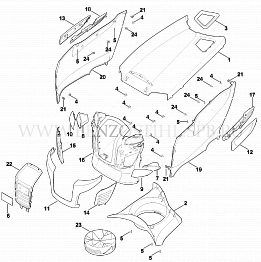 VIKING | Минитрактор-косилка | MT | MT 5097.1 C | Кожух двигателя