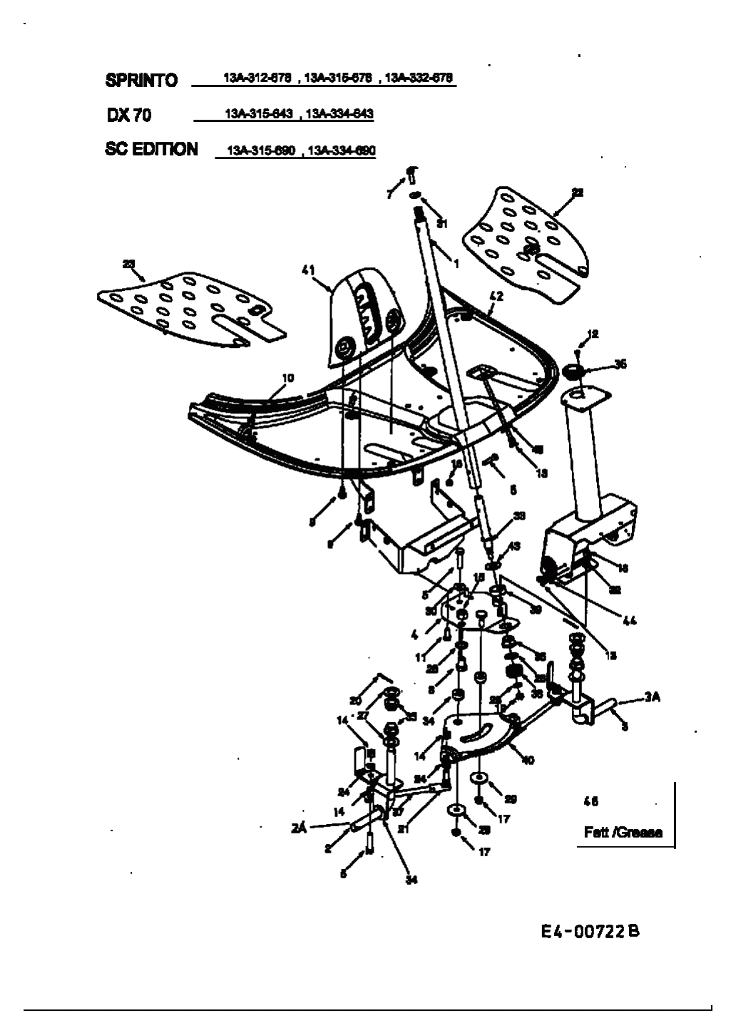 MTD Артикул 13A-310-678 (год выпуска 1998). Рулевое управление system, Front frame