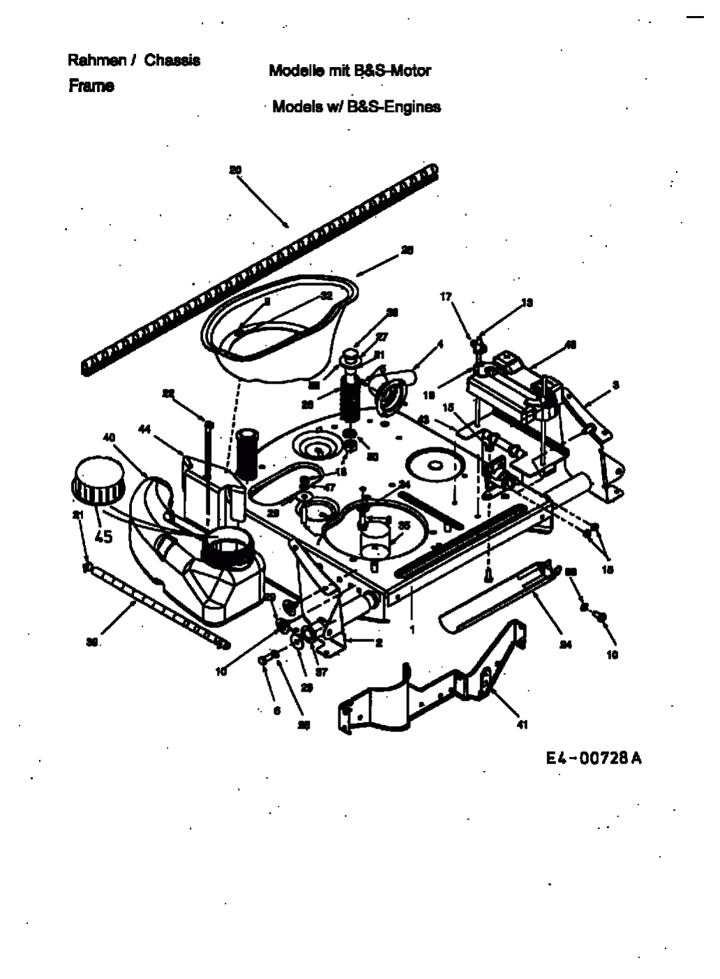 MTD Артикул 13A-312-678 (год выпуска 2003). Frame, Fuel tank