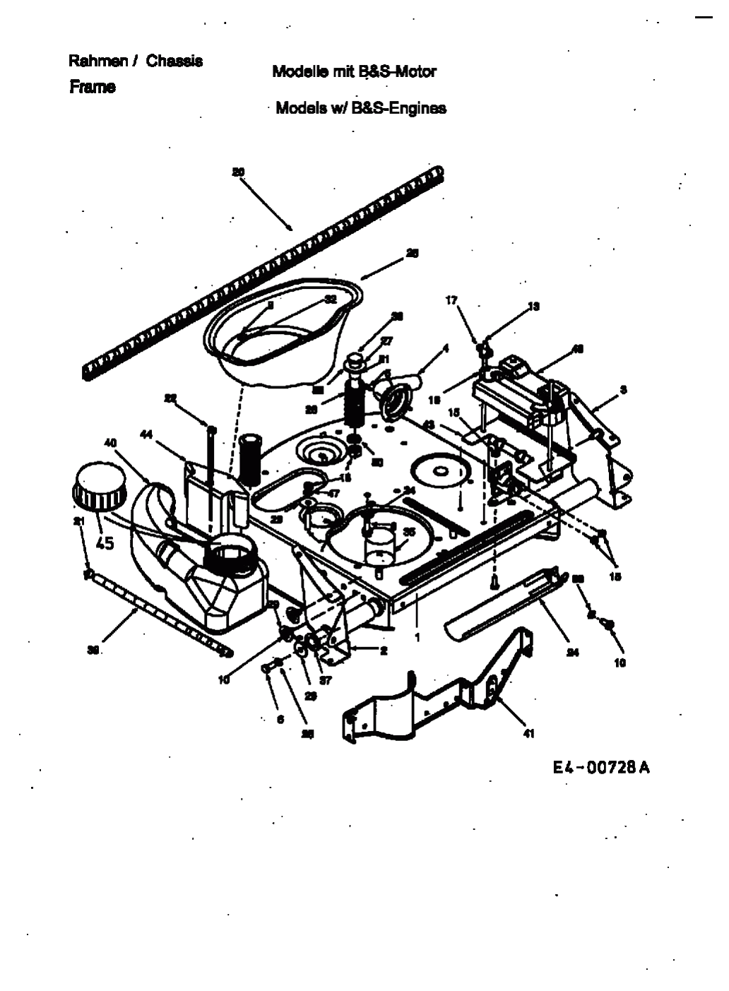 MTD Артикул 13A-315-678 (год выпуска 1998). Frame, Fuel tank