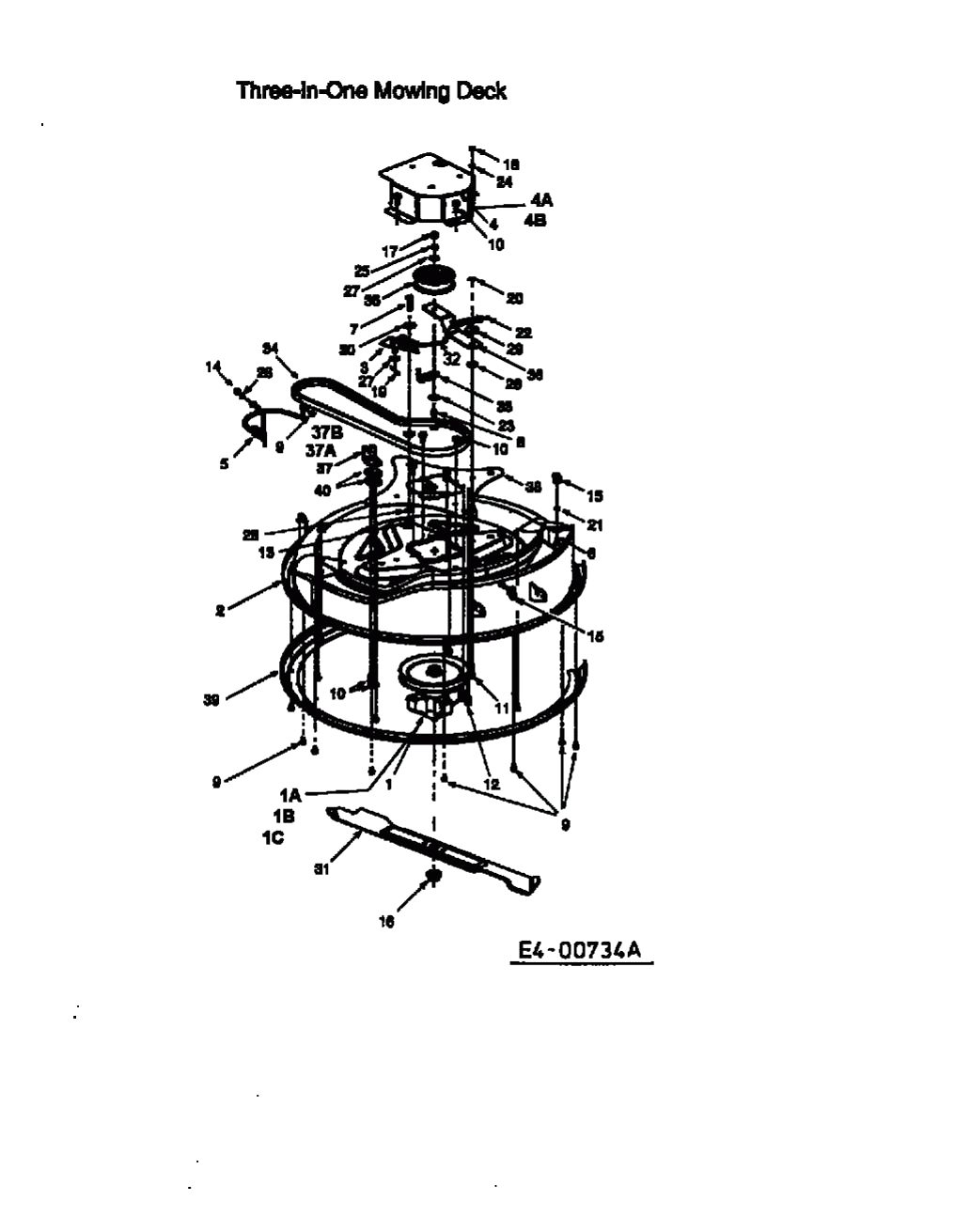 MTD Артикул 13A-315-678 (год выпуска 2000). Дека газонокосилки 60,5cm, 3 in 1