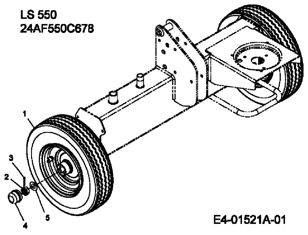 MTD Артикул 24AF550C678 (год выпуска 2007). Колеса