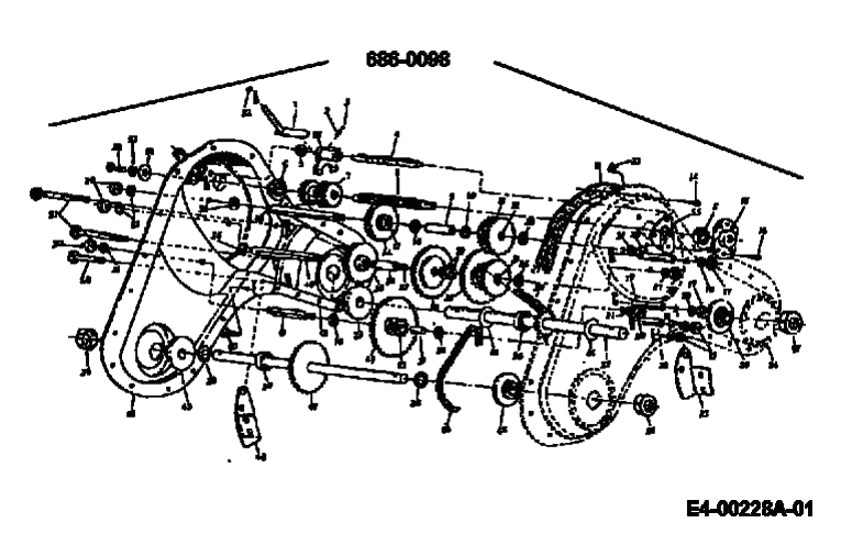 MTD Артикул 21A-430-678 (год выпуска 1997). Коробка передач