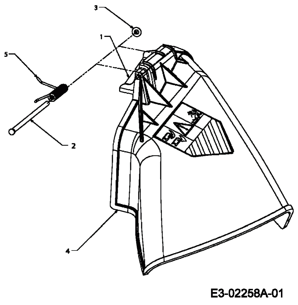 MTD Артикул 14AQ808H678 (год выпуска 2004). Разгрузочный желоб