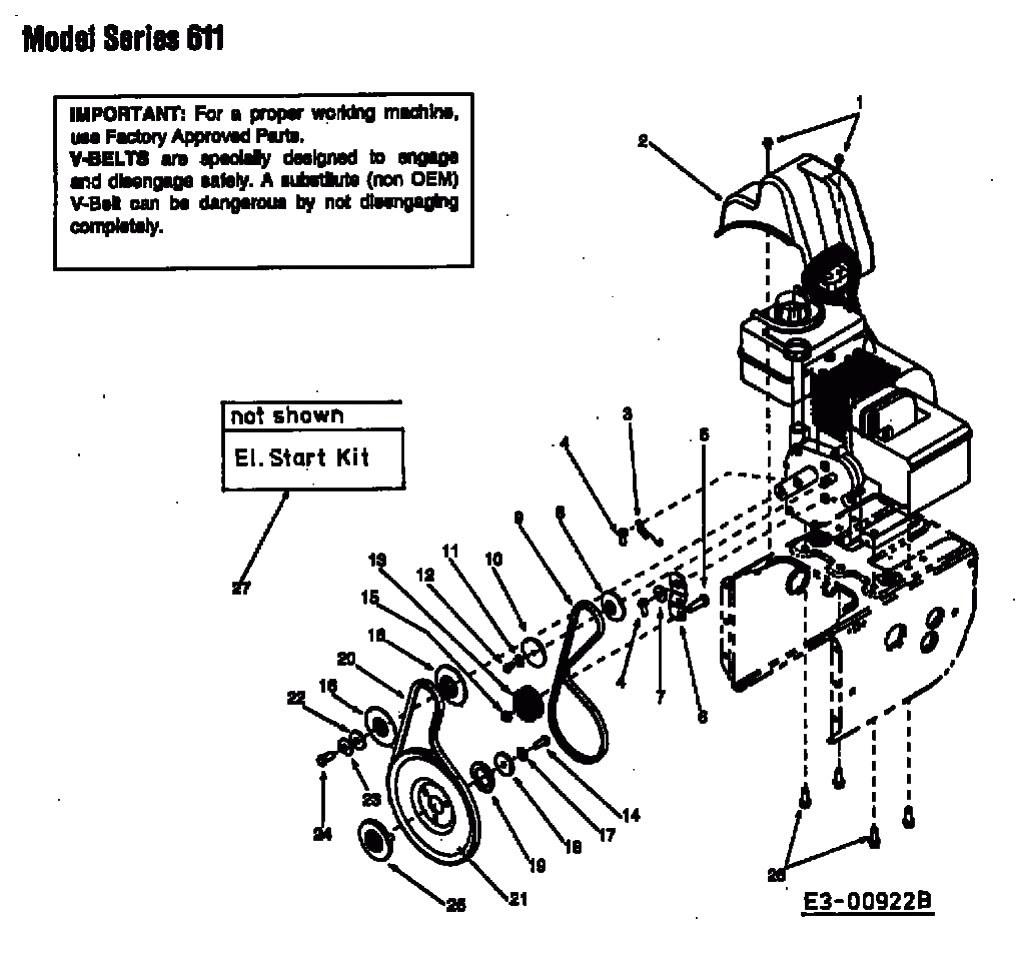 MTD Артикул 31A-611D678 (год выпуска 2001). Система привода, фрезерный диск
