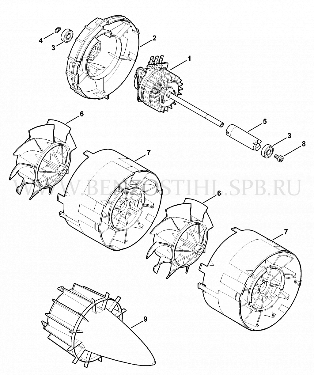 BGA 85  | Электромотор, воздуходувка 