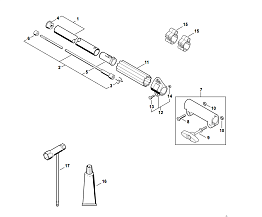 3 | Хвостовик | KMA 130 R | Аккумуляторный комбинированный двигатель STIHL