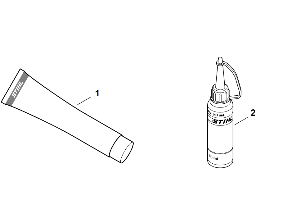 6 | Различные смазочные материалы и консистентные смазки | MSA 120 C-B |Аккумуляторная пила STIHL