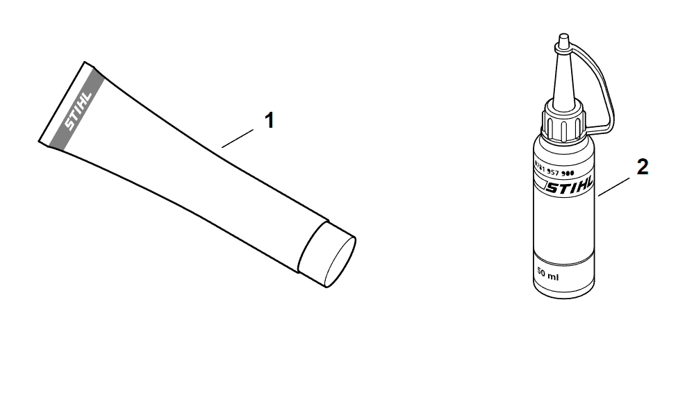 6 | Различные смазочные материалы и консистентные смазки | MSA 140 C-B |Аккумуляторный пила STIHL