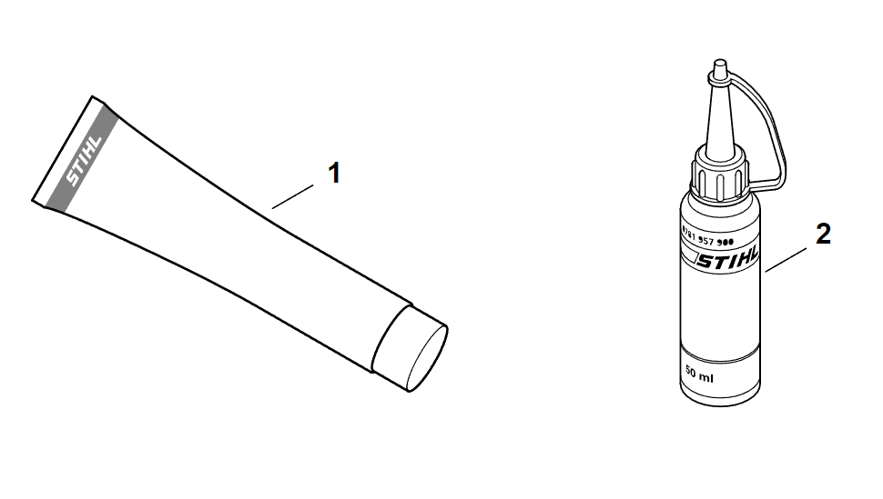 8 | Различные смазочные материалы и консистентные смазки | MSA 160 T |Аккумуляторная пила STIHL