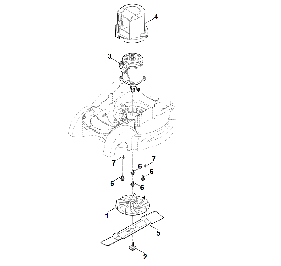 4 | D - Двигатель, нож | RMA 339.0 | Аккумуляторная газонокосилка STIHL