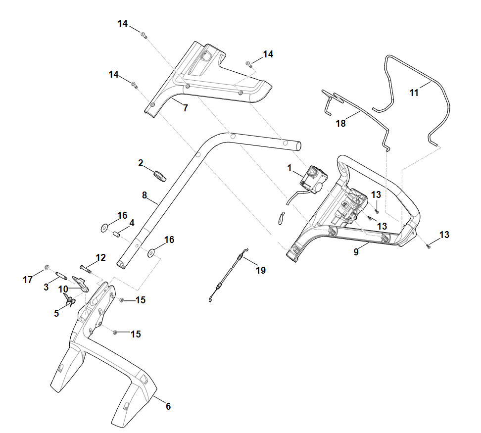 1 | A - Руль | RMA 448.1 PC | Аккумуляторная газонокосилка STIHL