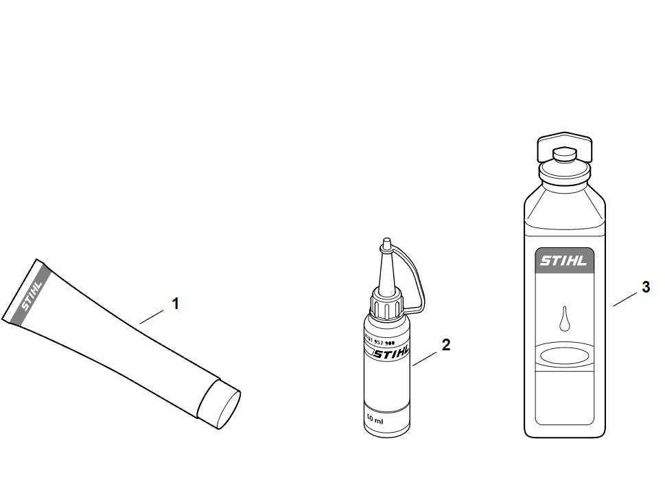 18 | Различные смазочные материалы и консистентные смазки | Бензиномоторные пилы MS 200 T STIHL