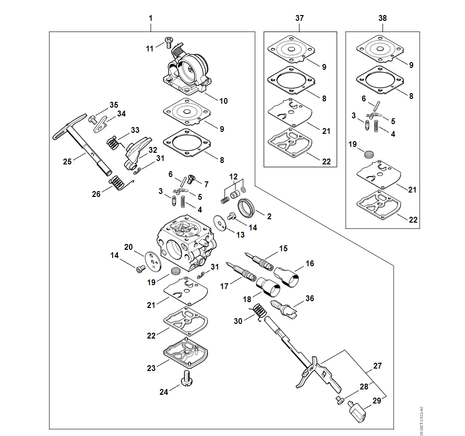 7 | Карбюратор 1139/24 | MS 211 | Бензопила STIHL