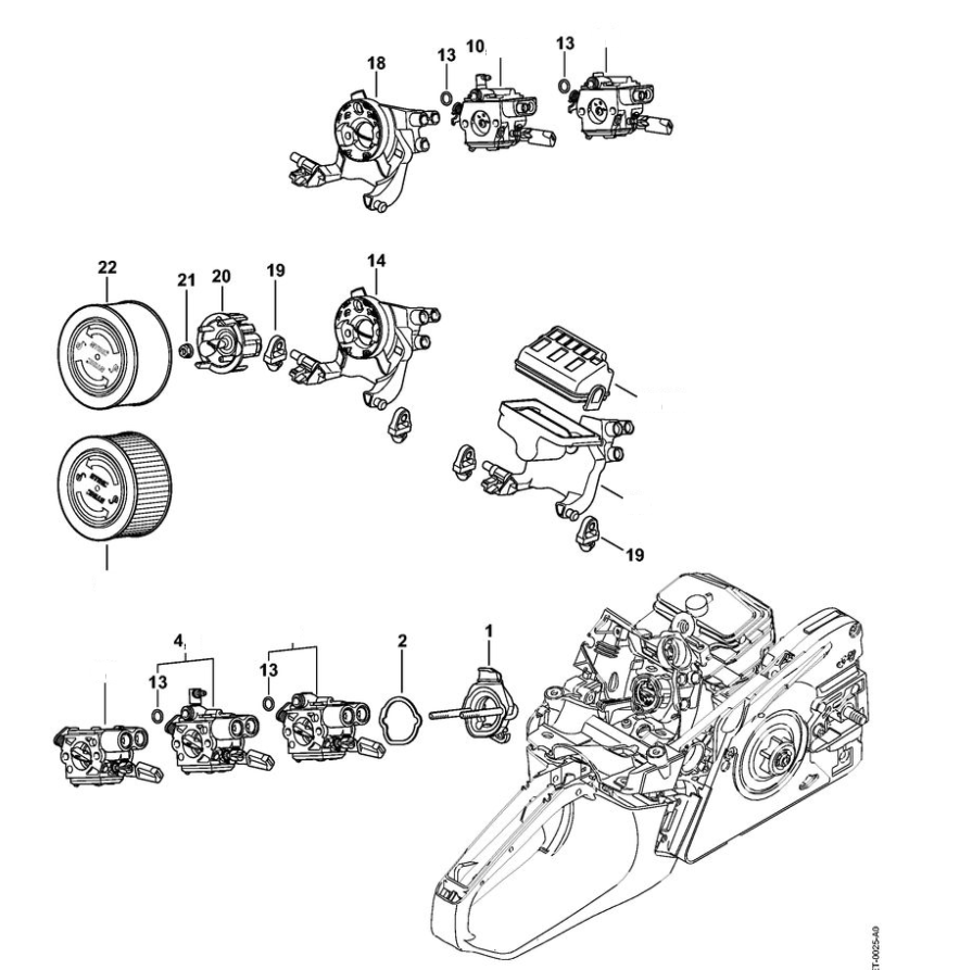 12 | Воздушный фильтр | MS 251 C-BE | Бензопила STIHL