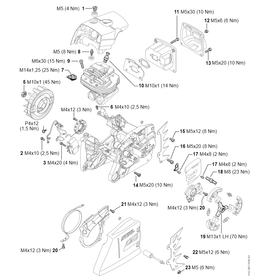 19 | Момент затяжки | MS 661 C-M | M-Tronic | Бензопила STIHL