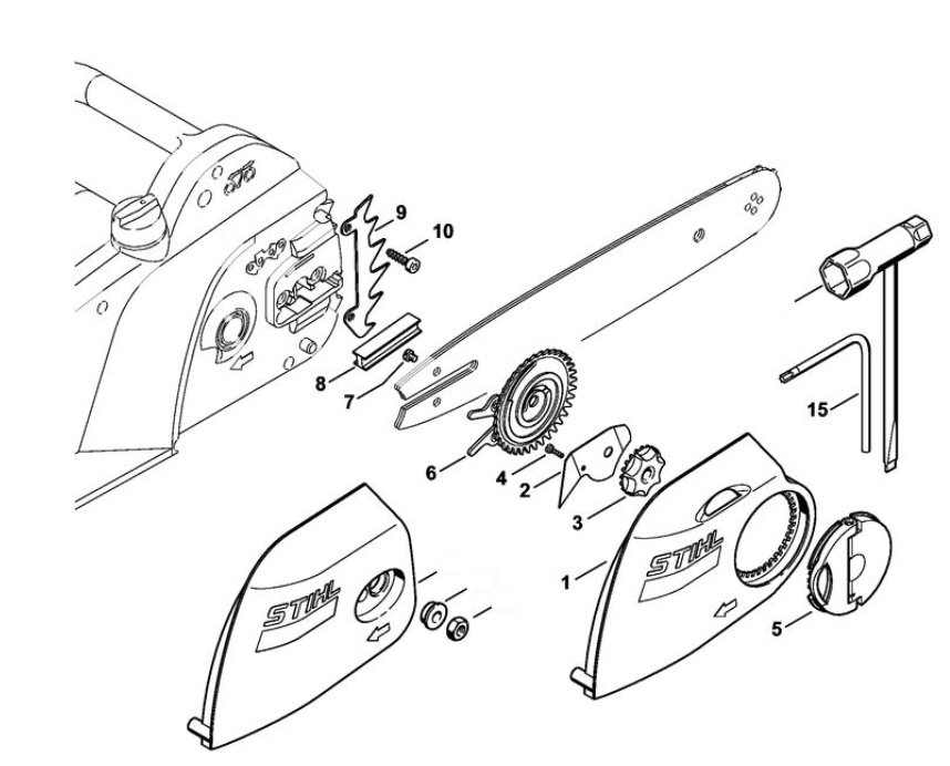 5 | Крышка цепной звёздочки - Инструмент | MSE 160 C-BQ | Электропила STIHL