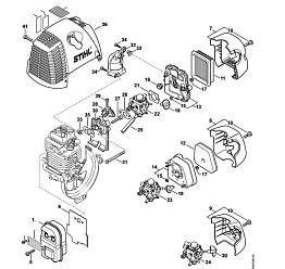 4 | Шумоглушитель - Воздушный фильтр | FS 310 | Мотокоса STIHL