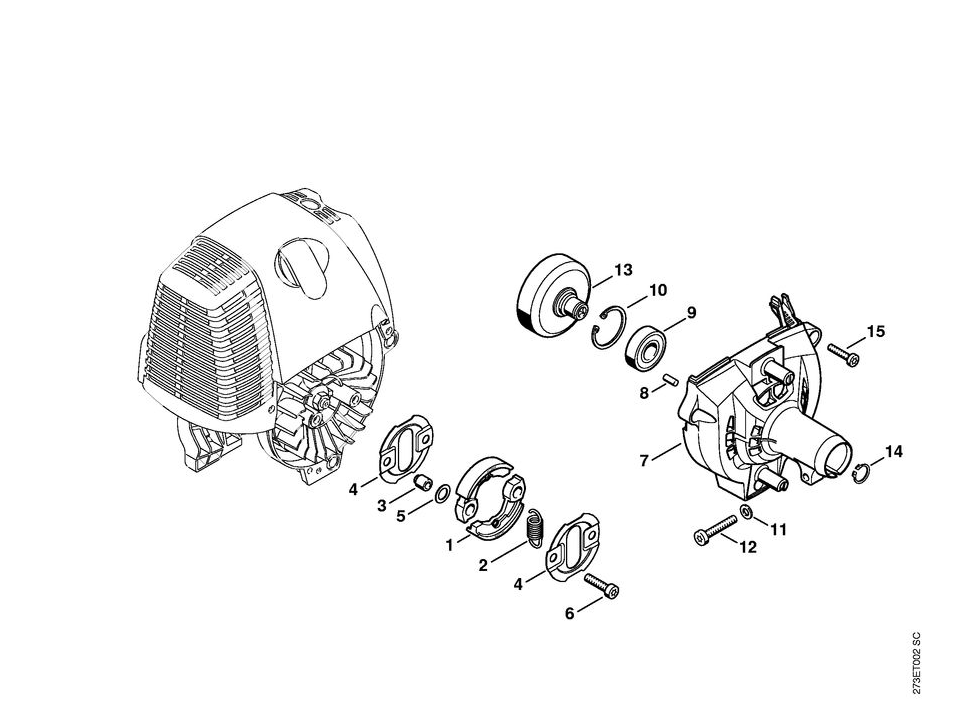 6 | Mуфта, Корпус вентилятора | FS 310 | Мотокоса STIHL