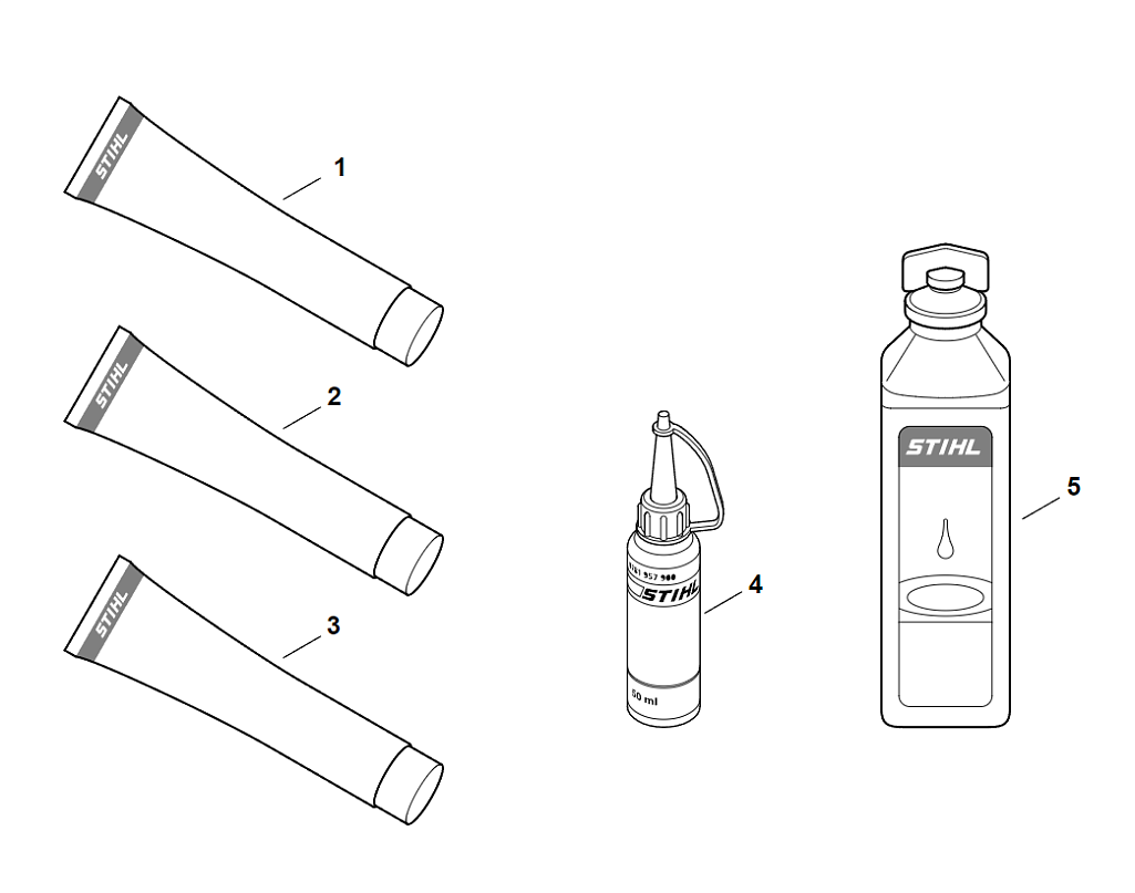 17 | Различные смазочные материалы и консистентные смазки | FS 310 | Мотокоса STIHL