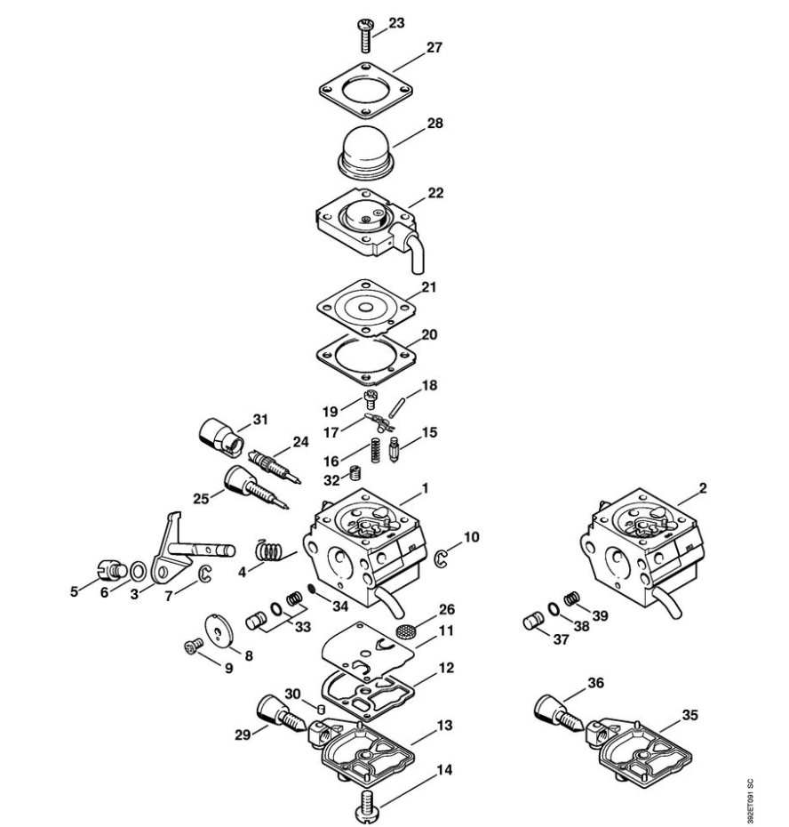 7 | Карбюратор C1Q-S157, C1Q-S69 (41.2017) (45.2009) | FS 85 | Триммер STIHL