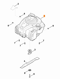 Газонокосилка (Stihl) | RM 2.0 R | Двигатель, нож Briggs&Stratton