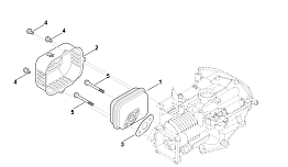 6 | F - Шумоглушитель RM 2.1 R | EVC 200.2 (EVC200-0003) | Двигатель бензиновый