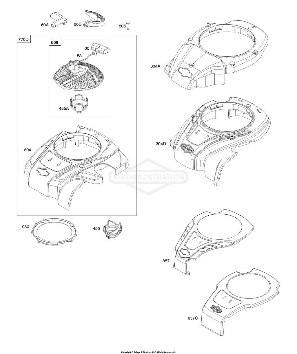 3 | 093J02-0079-H1 | Двигатель  C - Корпус нагнетателя, ручной стартер | RM 253.0 | STIHL | Бриггс Страттон