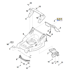 2 | B - Корпус | RM 443.1 | Газонокосилка бензиновая STIHL