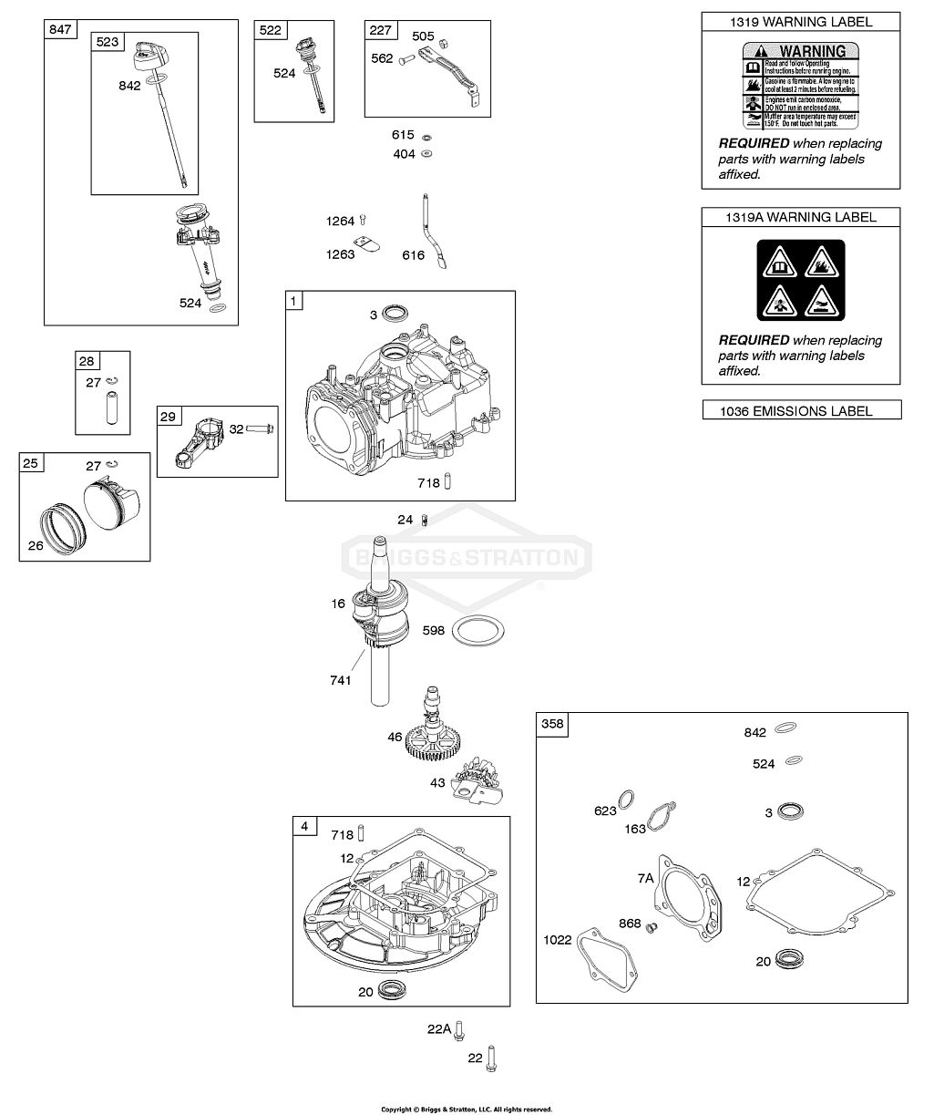 4 | 093J02-0079-H1 | Двигатель | RM 448.0 VC | D - Кулачковый вал, коленчатый вал, цилиндр, комплект уплотнений, поршни/поршневые кольца/шатун  | STIHL | Бриггс Страттон