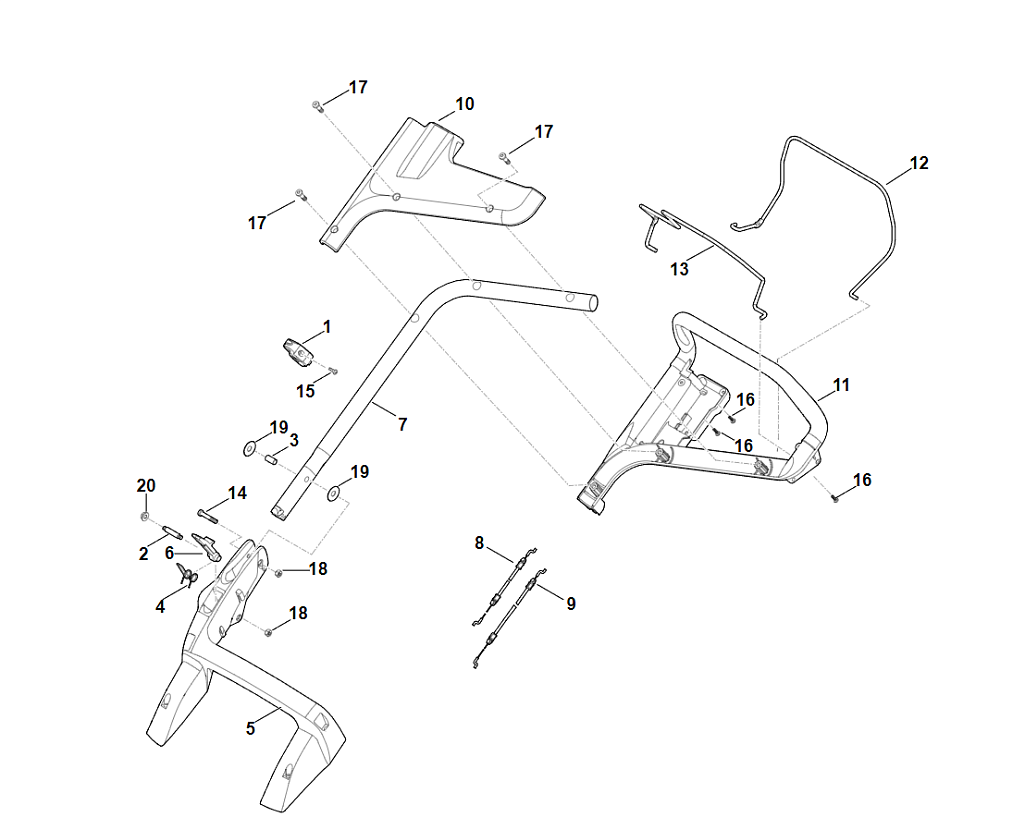 1 | A - Руль | RM 448.1 TC | Газонокосилка бензиновая STIHL